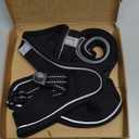 Hipubby Dog Harness and Leash Set, No Pull Soft Mesh Puppy Harness for Small Dogs, Cats - Step in Reflective Breathable Lightweight Vest Harness for Walking, Training - Black, S (Chest: 15.5"-17")