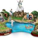 Thomas Kinkade Life of Christ Illuminated Masterpiece Sculpture, Hand-Painted Collectible Depicting Nativity, Miracles, Crucifixion and Resurrection, Bradford Exchange Exclusive