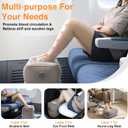 Maliton Inflatable Foot Rest Pillow for Travel,Kids Airplane Bed,Adjustable 3 Layers Height Leg Pillow of Air Travel Essentials,Car, Office, Home - Fast Inflation (Grey)
