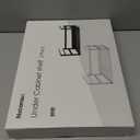 Nxconsu 2Pack Under Shelf Storage Basket Organizer Hanging Holder for Cabinet Pantry Kitchen Cupboard Desk Counter Bookshelf Organization Add-on Space Saver Heavy Duty Slide-in White (9.84''D * 13.38''W * 6.4''H)