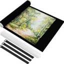 Ainiv Jigsaw Puzzle Mat Roll Up 1500 Pieces, 46" x 26" Portable Felt Puzzles Board with Travel Storage Bag, Jigsaw Saver Pad Keeper for Adults Teens, Black