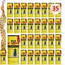 Fly Traps for Indoors Outdoor, Fly Paper Strips Sticky Hanging, Fruit Fly Strips,Fly Tape Catcher Ribbon, Fruit Fly Gnat Trap Killer Fly Traps for Inside Home(35 Pack)