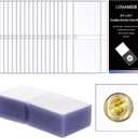 200-Pack 2.5 x 2.5 Inch Double-Pocket-Coin-Flips - Coin Pocket Holders, Unplasticized Coin Sleeves, Vinyl Coin Collection Holder for Long Term Coin Storage, Safety Coin Flips, Vinyl Coin Flips