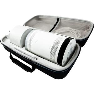 Carrying Case for Samsung The Freestyle Projector,Compatible with The Freestyle Smart Portable Projector/The Freestyle 2nd Gen Projector 360All-Round Hard EVA Protection Storage Box Travel Bag (Black+blue edge)