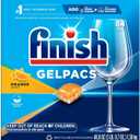 Finish Gelpacs Dishwasher Detergent Pods, Quick Dissolving Cleaning Power, Fights Grease & Dried-On Food, Easy-to-Use Pre-Measured Dishwasher Soap, Orange Scent, 84 Count