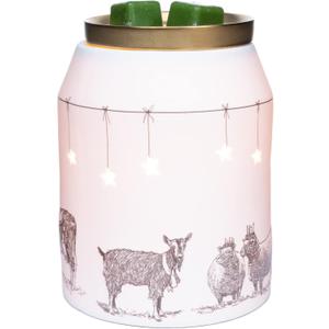 Scentsationals Christmas Wax Warmer, Wax Melt Warmer for Scented Wax Melts - Holiday Collection Holiday Farm - Candle Wax Melter for Fragrance Cubes and Tarts