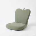 Compact Floor Chair with Back Support, 5-Position Adjustable Corduroy Folding Floor Gaming Chair, Portable Padded Floor Seating for Adults, Meditation, Reading, Small Spaces, Green