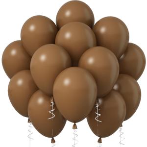Brown Balloons - 30 Pcs 12 Inch Coffee Chocolate Brown Latex Balloons for Birthday, Wedding, Baby Shower & Party Decorations