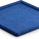 Oirlv Top Microfiber Jewelry Tray Square Nightstand Organizer Rings Earrings Necklace Trinket Storage Tray Showcase Jewelry Display (Blue)
