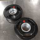 Fitvids Olympic 2-Inch Cast Iron Plate Weight Plate for Strength Training and Weightlifting, Rubber Coate Style, 35LB Set