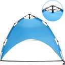 Sun Shade Sails for Swimming Pool,2 Person Automatic Pop Up Pool Spa Sun Shelter,UPF 50+ UV Protection and Waterproof Floating Shade Tent for Pool and Lake with Carry Bag (Blue New)