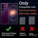 for Galaxy S26 Ultra Bumper Case Clear, No Back Design Anti-Yellowing TPU Backless Frame with Camera Cover Protection Slim Thin Lightweight for Samsung Galaxy S26 Ultra (2026)