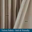PRIMROSE Taupe Curtains 102 inch for Living Room,2 Panels Velvet Drapes Blackout Rod Pocket Back Tab Window Treatment Room Darkening Decorative Thick Curtains for Bedroom