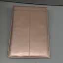 7 Ring Business Check Binder for Checkbooks Organization, Financial Records, Personal and Corporate Use, Rose Gold Faux Leather Folder for 600 Checks (14 x 10 Inches) (Pink)