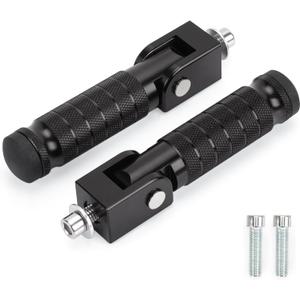 XINGWU M8 Motorcycle Foot Pegs 90 Degree Foldable Bike Pegs CNC Anti-Skid Universal for Super 73 Yamaha Honda Suzuki Aprilia Electric Car Motorbike Scooter Mini Bike Ebike Dirt Bike Go Kart (Black)