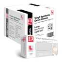 Basic Medical Clear Vinyl Exam Gloves, Latex-Free, Powder-Free, Case of 1,000, Large