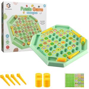 2 x Flip Chess Memory Game,52PCS Fruit Flip Board GameMemory Matching Game Flipping Chess Match Board Game Party Travel Desktop Puzzle Strategy Games for Kids and Adults