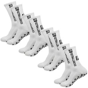 TONGXiNHUA and three Chinese characters Men's Athletic Rubber Grip Socks, Dotted Pattern, 4 Pairs