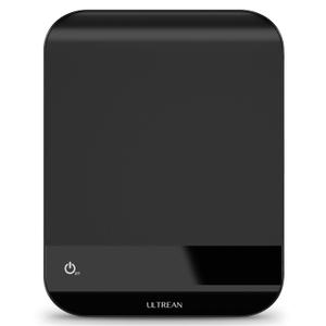 Ultrean Food Scale, Digital Kitchen Scale with LED Display, Weight Grams and Ounces for Baking Cooking, 6 Units with Tare Function, 11lb (Batteries Included) (Carbon Black)