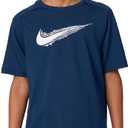 Nike Kids' Multi Dri-FIT Short-Sleeve Top (X-Large, Midnight Navy/White)