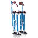 Drywall Stilts 18-30 inch Adjustable Height Aluminum Painting Tool Stilt with Knee Pads Protection Ideal for Painting, Finishing, and Cleaning  Blue
