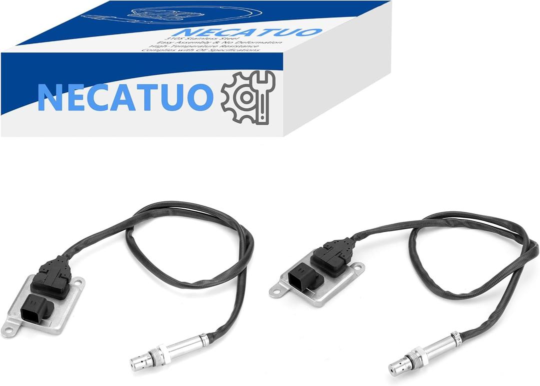5WK96631D 5WK96645F (Set of 2) Nitrogen Oxygen Sensor for Chevrolet Silverado 2500 3500 HD Express 2500-4500 GMC Sierra 2500 3500 HD Savana 2500 3500 4500 2015 6.6L Upstream Downstream For # 19302359