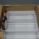 Wissy&Konny 3 Pack Glass Pasta Storage Containers with Screw wood Airtight Lid, 70oz Tall Glass Jar with Lid Spaghetti Container Storage for Pasta,Spaghetti,Cereal (132 Pantry Labels)