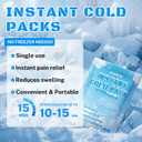 25 Pack Instant Cold Packs (4.3" x 5.9") - Disposable Ice Packs for Injuries | Cold Compress Ice Pack for Pain Relief, Swelling, Inflammation, Sprains, Toothache - Cold Pack for Athletes