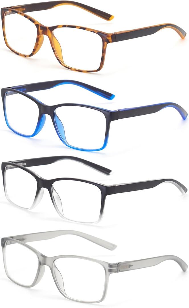 Many Type Reading Glasses Blue Light Blocking Glasses Readers for Women Men on Sa_s L P Products (05, Set1, 4 Mix Colors)