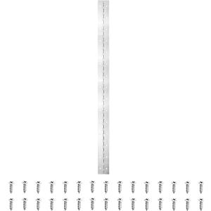 PATIKIL 30x2 Inch Piano Hinge, 1 Pack 201 Stainless Steel Continuous Hinge with Holes for Piano Gate Door Wooden Storage Box Cabinet Boat, Silver Tone