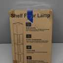 RUNTOP Floor Lamp with Shelves, Shelf Lamp with 3 Color Temperature LED Bulb,Floor-Lamp for Living Room, Modern Tall Standing Display Shelf Floor Lamps for Bedroom, Office (Black)