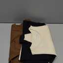 OQQ Women's 3 Piece Bodysuits Sexy Ribbed One Piece Sleeveless Halter Neck Tops Leotard Summer Trendy (Black Coffee Beige, XL)