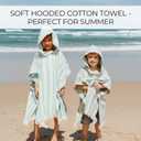 ZICOTO Stylish Hooded Beach Towel for Kids - Extra Soft and Fast Drying Poncho for Toddlers 3-6 Years is Made of Premium Cotton - Perfect Cover Up for Beach Days or Pool and Bath Time Adventures