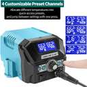 YIHUA 939D+ III EVO Digital Soldering Iron Station Kit 110W High Power with LCD display, 4 Memory Channels, Sleep Mode, Digital Calibration, Solder Wire, Helping Hands, Magnifier, 3 Soldering Tips