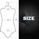 Body Shape Swimsuit Bikini Hanger Wire Display Hangers for Lingerie Bathing Suits Swimwear Clothes Coat (10, Black), 42cm 16.5 inch