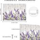 Purple Lavender Rustic Wooden Flowers Floral Plant Decorative Switch Plates 3 Gang Wall Plate Triple Toggle Light Switch Cover Faceplate Electrical Wall Panels for Farmhouse Living Room Decor