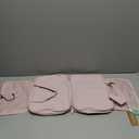 BAGSMART Travel Toiletry Bag for women, Portable Hanging Hook Makeup Bag Organizer, Waterproof Makeup Cosmetic Bag, for Full-Size Accessories, Toiletries, Pink