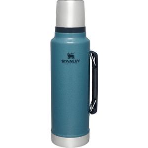Stanley Classic Legendary Vacuum Bottle 1.5 qt, Wide Mouth with Leakproof Cup Lid, Keep Drinks Hot or Cold, Packable for Travel, Insulated Stainless Steel Thermal Bottle, BPA-Free, Hammertone Lake (48 Ounces)