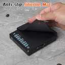 Mini Coffee Scale with Timer, 2kg/0.1g Precision Digital Espresso Scale with Waterproof Silicone Mat for Pour Over, Coffee Bean Weight, Kitchen (Black, ABS)