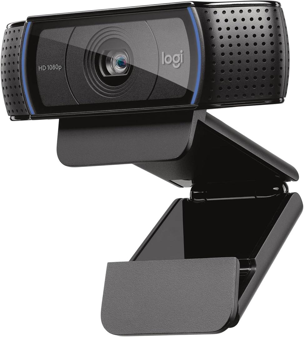 Logitech C920x HD Pro PC Webcam, Full HD 1080p/30fps Video, Clear Audio, HD Light Correction, Works with Microsoft Teams, Google Meet, Zoom, Nintendo Switch 2s new GameChat Mode, Mac/Tablet- Black