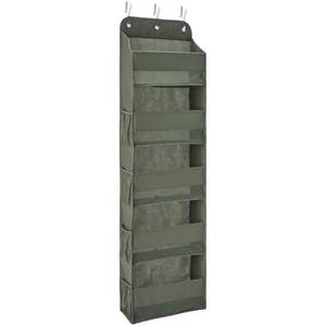 Amazon Basics 5 Tier Over the Door Hanging Shoe Organizer, Large Capacity, Space Saving, 6.4 x 54.5 x 14.9 in, Dark Grey
