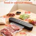 Food Vacuum Sealer Machine, 75kPa Compact Vacuum Sealer for Food, 4-in-1 Food Sealer with Digital Timer, Moist/Dry, Pulse, Seal Modes, Includes 20 Vacuum Bags, Perfect for Freezer Storage