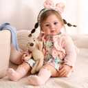BABESIDE 24 Inch Lifelike Reborn Baby Dolls, Realistic Baby Doll Girl Soft Body Cute Real Life Baby Dolls Ideal Gift for Kids Age 3+ Pretend Play and Collectors