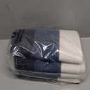 OIAHOMY Large Blanket Basket, 22x17x12 Rectangle Woven Baskets, Nursery Blanket Storage Living Room, Toy Storage With Handle, Large Baskets for Organizing-Gradient Blue