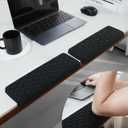 Ergonomic Desk Elbow Pads, Memory Foam Arm Rest for Desk Edge Cushion, Set of 2 Ultra-Soft Office Desk Edge Protectors for Comfort & Pain Relief (Black)