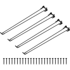 uxcell Foldable Furniture Legs, 4Pcs 24" - Metal Folding Hairpin Table Legs, DIY Home Projects with Mounting Screws for Laptop Desk Chairs Coffee Table Bench