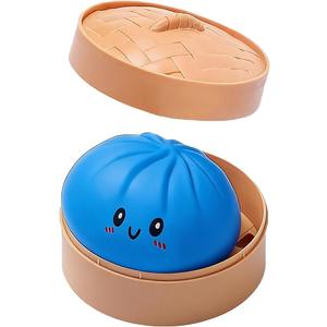 Dumpling Squishies, Dumpling Squishies Box, Colorful Dumpling Stress Balls, Soft Squeeze Decompression Dough, Fidget Sensory Toy for Anxiety Stress Relief for Children Adult, Royal Blue