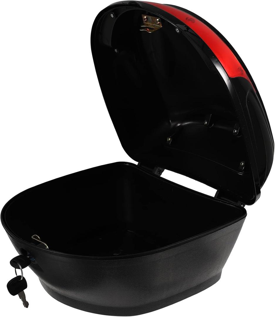 Sosoport Top Case Motorcycle Universal Box Large Capacity Tail Luggage Storage Trunk Carrier for Motorbike Moped Scooter Back Rear Travel Trunk, Black, Medium, (21V1004J36YOA17PJ7F)