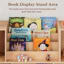 2-Tier Montessori Shelf and Toy Storage Organizer | Montessori Bookshelf; 5 Compartments; Toddler Book Organizer; Toy Storage Shelf; Kids Room Furniture; Nursery & Classroom