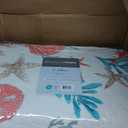 Madison Park Quilt Set Cottage Coastal Design, Starfish Print - All Season, Coverlet Bedspread Lightweight Bedding Layer, Shams, Toss Pillows, King/Cal King(104"x94"), Pebble Beach Coral 6 Piece